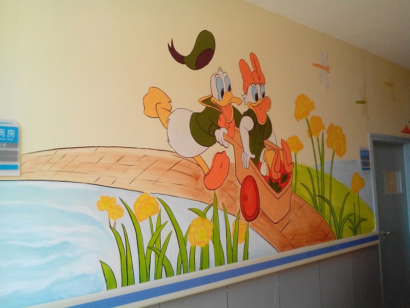 幼儿园门厅壁画图片